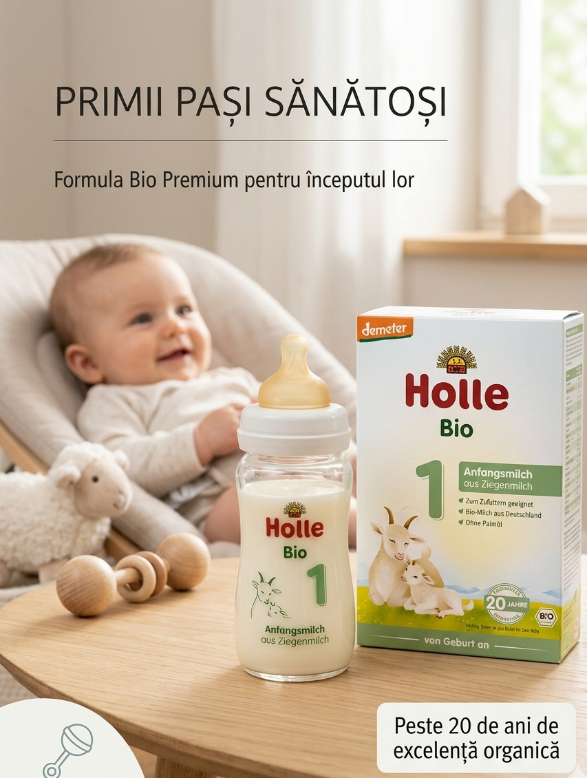 O alternativa delicata, inspirata de natura: Holle Bio pe baza de lapte de capra