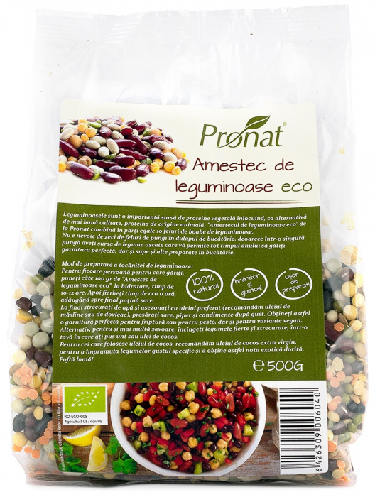 Amestec de leguminoase bio, 500g Pronat [2]