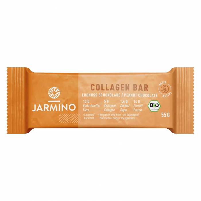Baton proteic cu colagen si arahide, 55g, Jarmino [1]