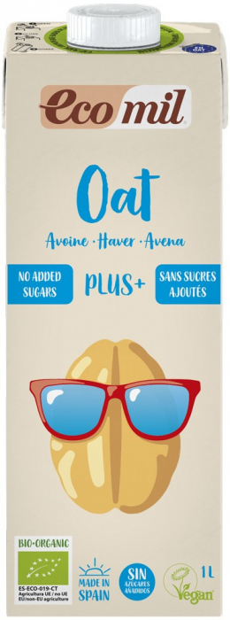 Bautura bio de ovaz plus, fara zahar, 1L Ecomil [1]