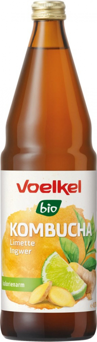 Bautura bio Kombucha cu limite si ghimbir, 0,75L Voelkel [1]