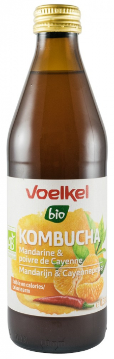 Bautura bio Kombucha cu mandarine si piper cayenne, 0,33L Voelkel [1]