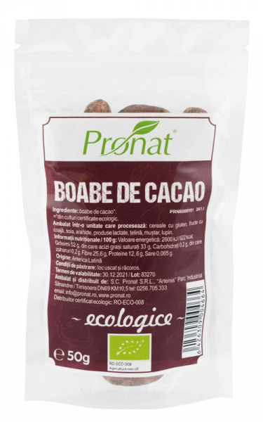 Boabe de cacao raw, bio, 50 g [1]