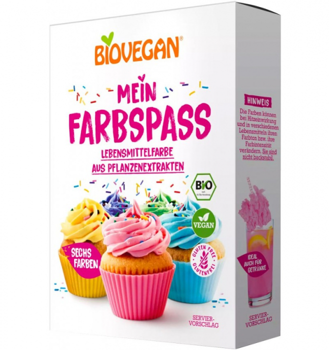 Bucuria culorilor Colorant bio pentru prajituri, 6x8g Biovegan [1]
