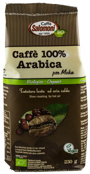 Cafea bio 100% Arabica, 250g Salomoni Cafe [2]