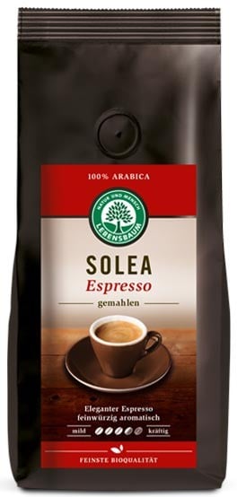 Cafea bio macinata Solea Expresso - 100% Arabica, 250 g LEBENSBAUM [1]