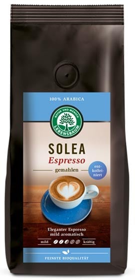 Cafea bio macinata Solea Expresso decofeinizata, 250 g LEBENSBAUM [1]