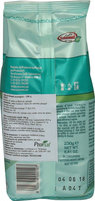 Cafea si canepa bio 250g Salomoni Cafe [2]