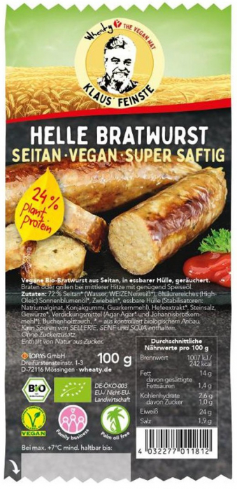 Carnaciori usori bio vegani din seitan, 100g Wheaty [2]