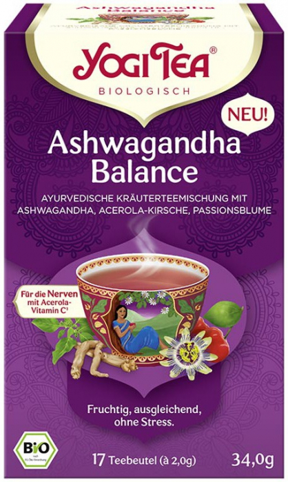 Ceai bio Ashwagandha Balance 17 pliculete a 2,0, 34,0g Yogi Tea [1]