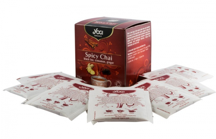 Ceai bio cu Mirodenii, ceai negru, scortisoara, ghimbir, 12 plicuri 24g Yogi Tea [2]