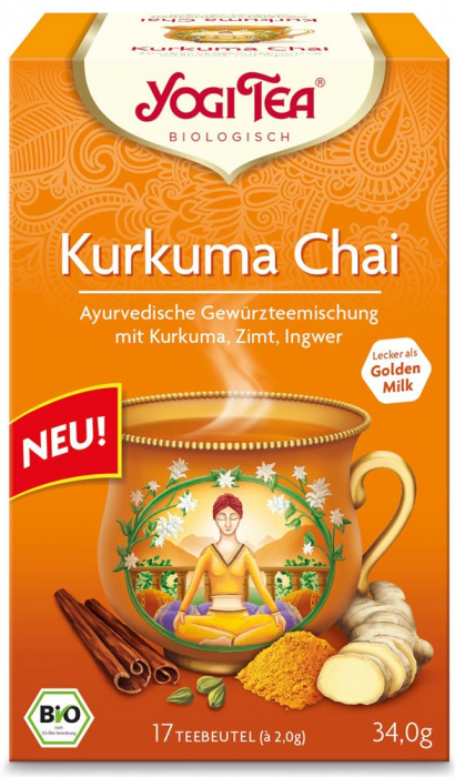 Ceai Bio cu TURMERIC (Curcuma), 17 pliculete 34 g Yogi Tea [2]