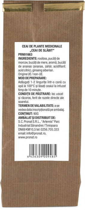 Ceai de plante medicinale ceai de slabit 90g Pronat [2]