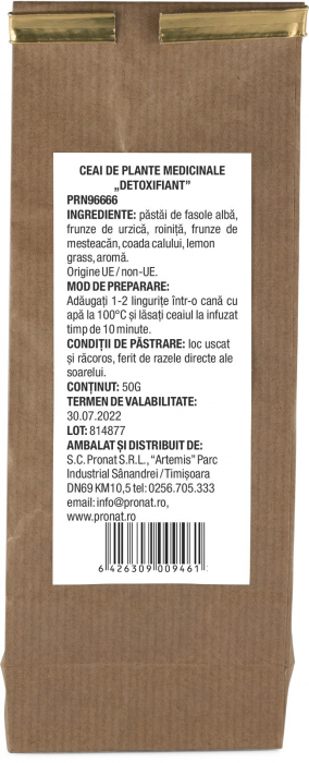 Ceai de plante medicinale detoxifiant 50g Pronat [2]