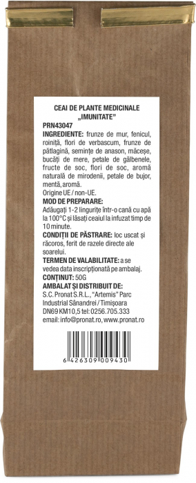 Ceai de plante medicinale Imunitate 50g Pronat [2]
