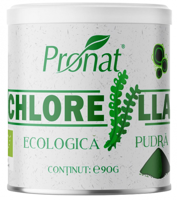 Chlorella bio pulbere, 90g Pronat [2]