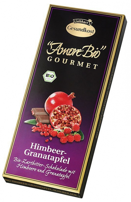 Ciocolata amaruie cu zmeura si rodie, 55% cacao, 100 g Liebhart's Amore Bio [1]
