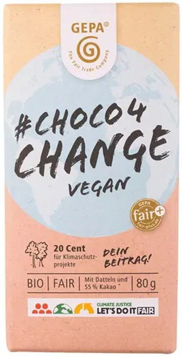 Ciocolata bio 4 Change, vegan, 80g Gepa [1]