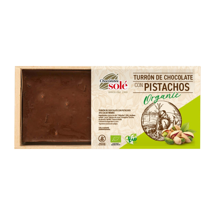 Ciocolata Turron bio cu fistic, 200g Chocolates Sole [1]