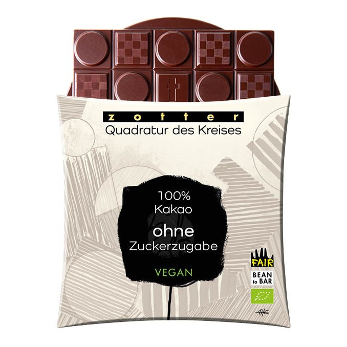 Ciocolata vegana bio si fairtrade 100% cacao, 70g Zotter [1]