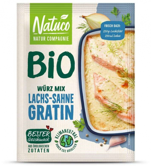 Condiment bio pentru somon cu sos gratinat, 14g natuco [1]