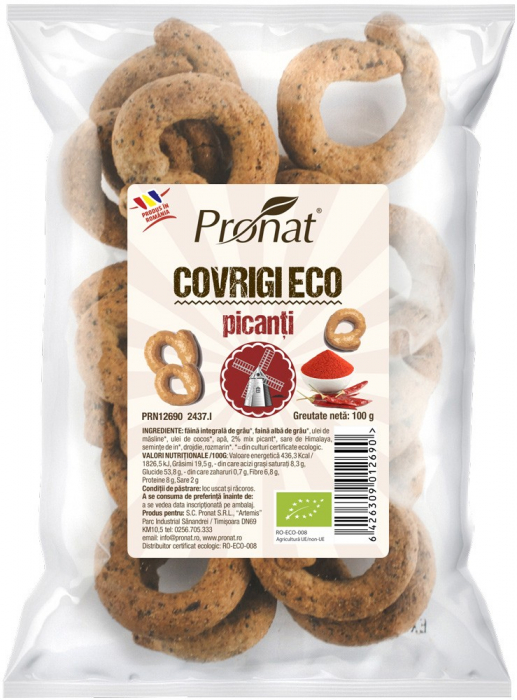Covrigi bio picanti 100g Pronat [1]