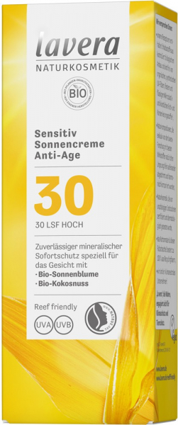 Crema bio Sensivite Anti Ageing cu protectie solara LSF 30, 50ml Lavera [2]