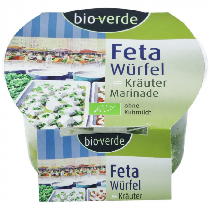 Cuburi de feta bio in marinata de plante, 125g Bioverde [2]
