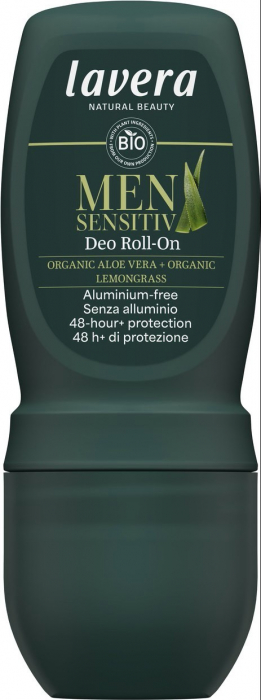 Deo roll-on bio cu aloe vera si lemongras, Men Sensitiv, 50ml Lavera [1]