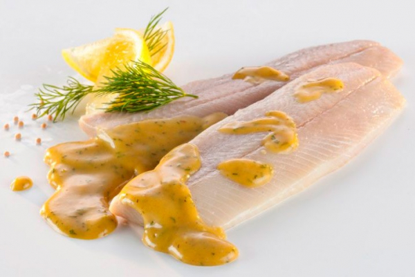 File de hering fraged in sos bio cu mustar si marar, 200g Fontaine [2]
