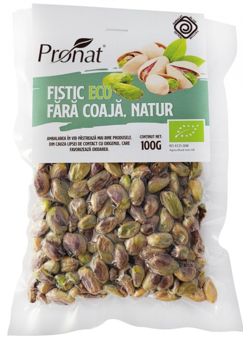 Fistic bio fara coaja, natur 100g Pronat [1]