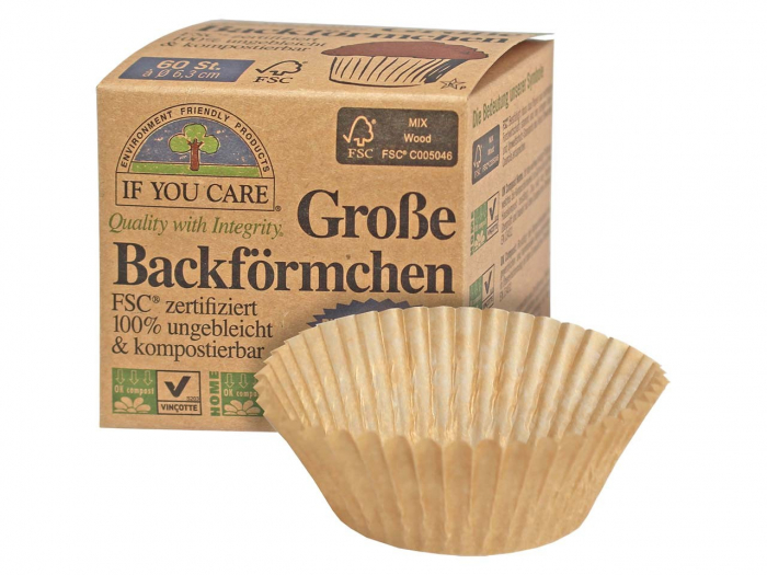 Forme de copt pentru briose, mari 6.3 cm, 60 bucati If You Care [2]