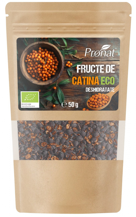 Fructe de catina bio deshidratate, 50g Pronat [1]