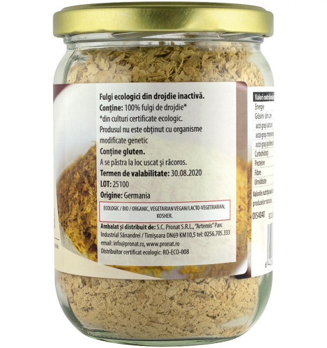 Fulgi bio din drojdie nutritiva inactiva, 150g Pronat [2]