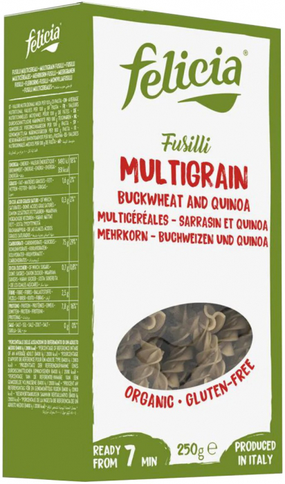 Fusilli bio multicereale din hrisca si quinoa 250g Felicia [1]