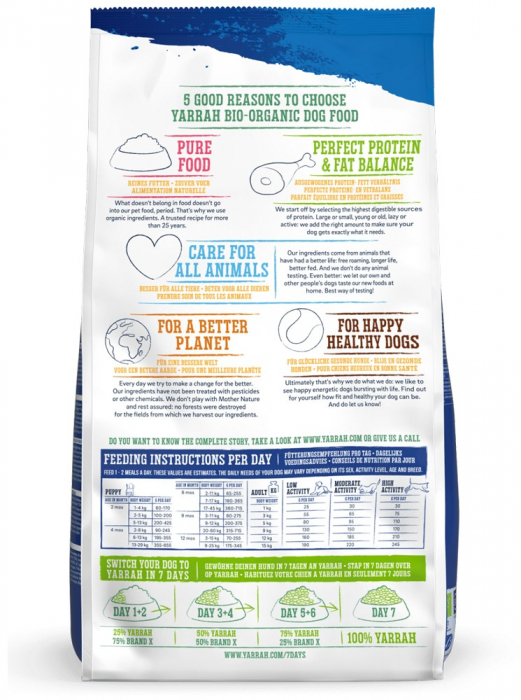 Hrana uscata bio pentru caini talie mica, cu carne de pui, 26% proteina si 17% grasimi, 2kg Yarrah [3]