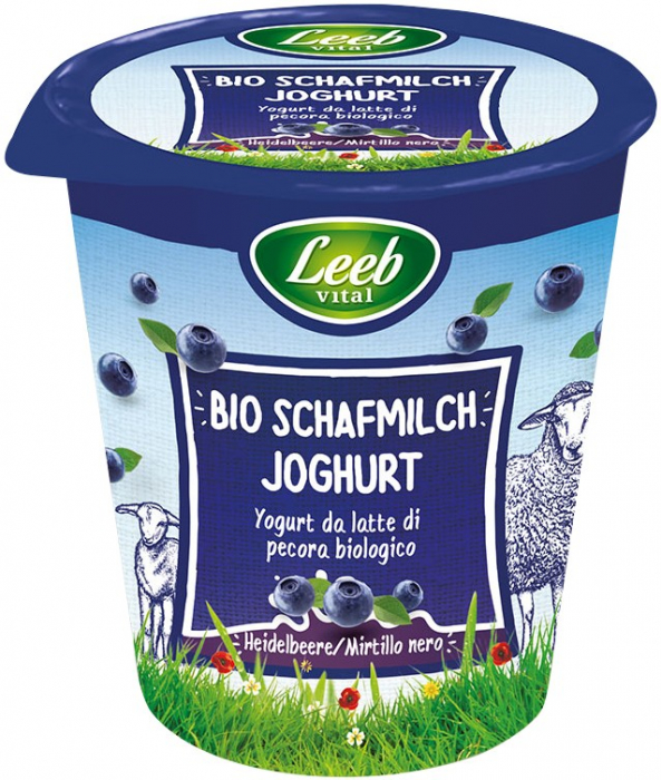 Iaurt bio din lapte de oaie cu afine, 125g Leeb Vital [1]