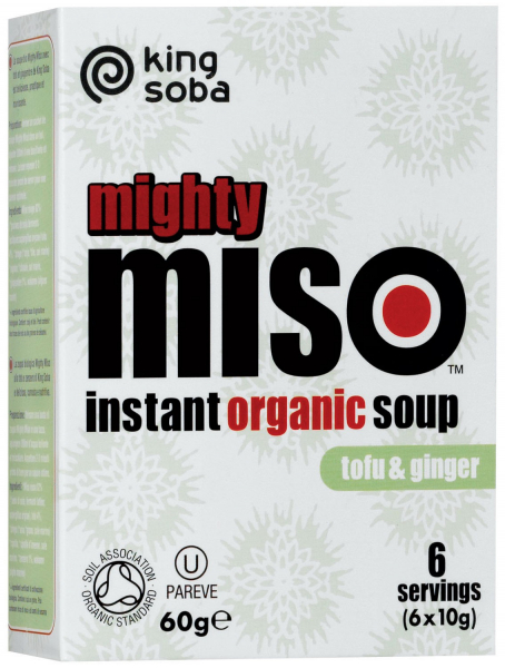 Mighty Miso - supa miso BIO instant cu tofu si ghimbir, 60g KING SOBA [1]