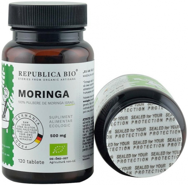 Moringa bio din Israel (500 mg), 120 tablete (60 g) [5]