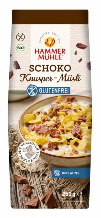 Musli bio fara gluten cu ciocolata, 250g Hammer Muhle [1]