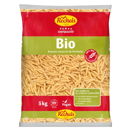 Penne rigate bio din grau dur, 5kg Recheis [1]