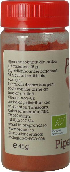 Piper cayenne bio, 45g Pronat [2]