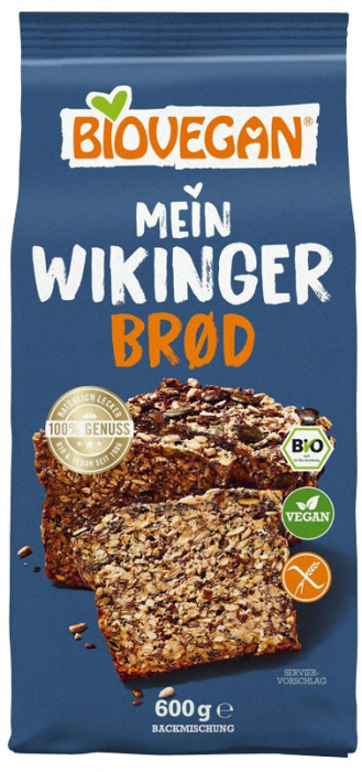 Premix bio pentru paine fara gluten Painea vikingilor, 600g Biovegan [1]