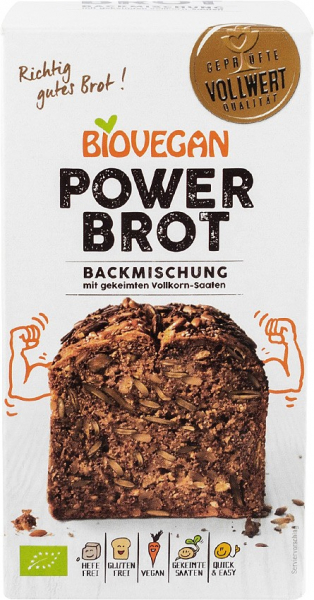 Premix bio pentru paine Power, fara gluten, 350g Biovegan [1]
