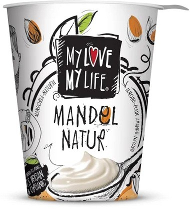 Preparat bio fermentat din lapte de migdale, natur, 125g Mylove Mylife [2]