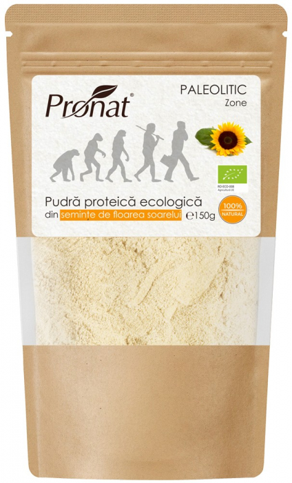 Pudra proteica bio din seminte de floarea soarelui, 150g Pronat [1]