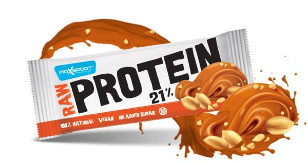 Raw Protein 21% Baton proteic cu alune si sare vulcanica, 50g Max Sport [2]