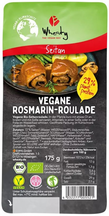 Rulada bio vegana cu rozmarin, 175g Wheaty [2]