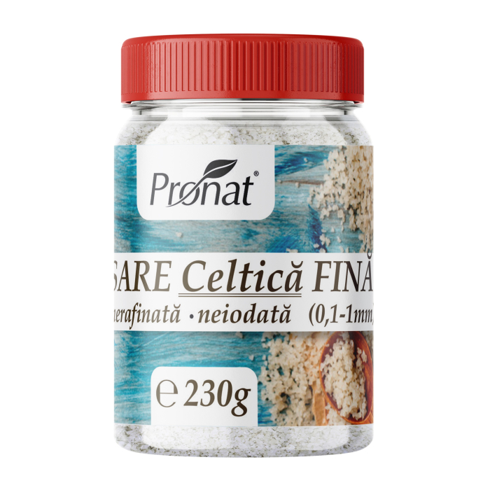 Sare celtica fina, nerafinata, neiodata, 230g Pronat [1]