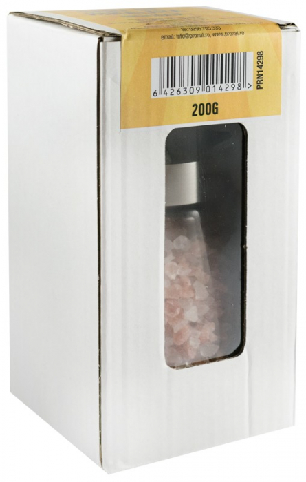 Sare de Himalaya grunjoasa 200g cu rasnita refolosibila Pronat [1]